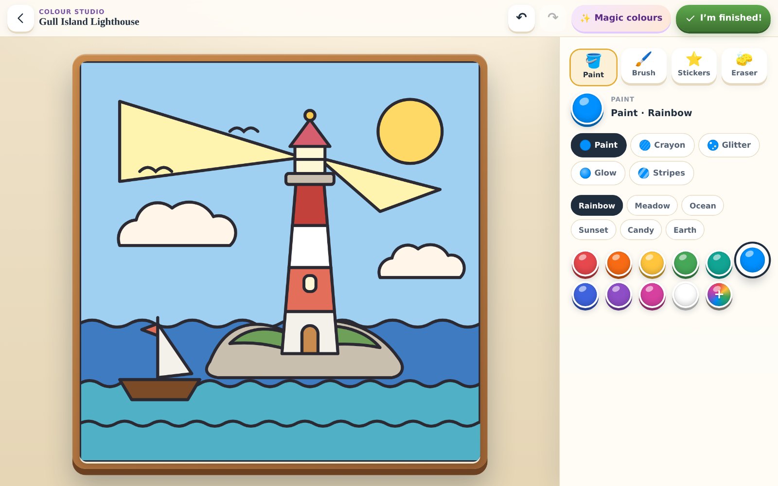 Colour Studio: a picture to colour